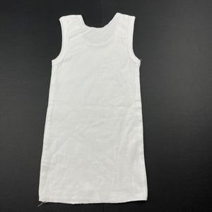 unisex Anko, white cotton singlet top, jeep, EUC, size 0,  