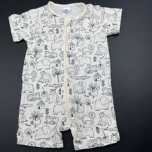 Load image into Gallery viewer, unisex Target, stretchy zip romper, animals, EUC, size 00,  