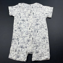 Load image into Gallery viewer, unisex Target, stretchy zip romper, animals, EUC, size 00,  
