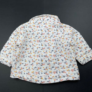 Girls Anko, floral flannelette pyjama top, GUC, size 0,  
