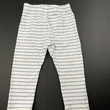 Load image into Gallery viewer, unisex Bilbi, blue stripe stretchy leggings / bottoms, FUC, size 0,  