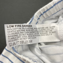 Load image into Gallery viewer, unisex Bilbi, blue stripe stretchy leggings / bottoms, FUC, size 0,  