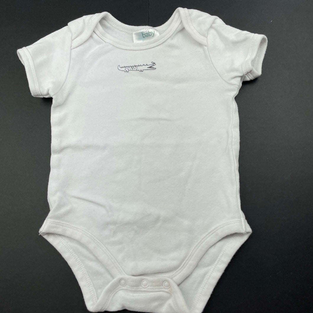 Boys 4 Baby, cotton bodysuit / romper, crocodile, FUC, size 0,  