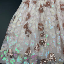 Load image into Gallery viewer, Girls Sista, lined tulle &amp; sequin party skirt, elasticated, L: 37cm, EUC, size 7,  