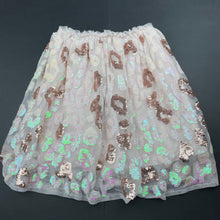 Load image into Gallery viewer, Girls Sista, lined tulle &amp; sequin party skirt, elasticated, L: 37cm, EUC, size 7,  