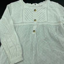 Load image into Gallery viewer, Girls Anko, white cotton long sleeve top, EUC, size 3,  