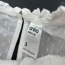 Load image into Gallery viewer, Girls Anko, white cotton long sleeve top, EUC, size 3,  