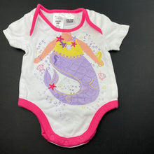 Load image into Gallery viewer, Girls Tiny Little Wonders, cotton bodysuit / romper, mermaid, EUC, size 0000,  