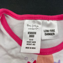 Load image into Gallery viewer, Girls Tiny Little Wonders, cotton bodysuit / romper, mermaid, EUC, size 0000,  