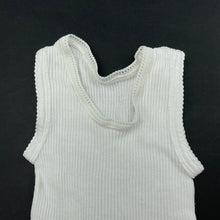 Load image into Gallery viewer, unisex Bonds, white ribbed cotton singlet top, FUC, size 0000,  