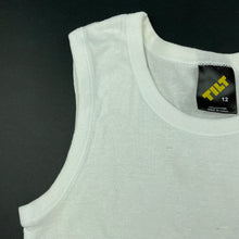 Load image into Gallery viewer, Boys Tilt, white cotton singlet top, FUC, size 12,  