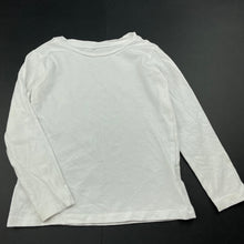Load image into Gallery viewer, Girls Anko, white cotton long sleeve t-shirt / top, FUC, size 3,  