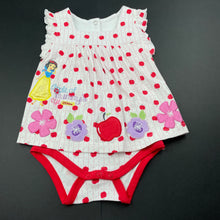 Load image into Gallery viewer, Girls Disney, Snow White cotton romper dress, EUC, size 0,  