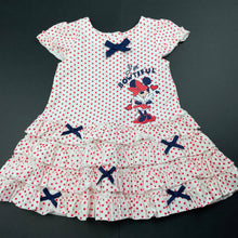 Load image into Gallery viewer, Girls Disney, Minnie Mouse tiered party dress, EUC, size 0, L: 39cm