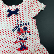 Load image into Gallery viewer, Girls Disney, Minnie Mouse tiered party dress, EUC, size 0, L: 39cm