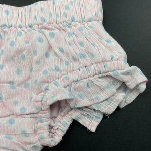 Girls Anko, lightweight cotton bloomers / nappy cover, EUC, size 000,  