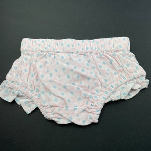 Girls Anko, lightweight cotton bloomers / nappy cover, EUC, size 000,  