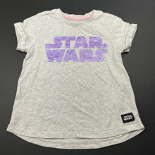 Load image into Gallery viewer, Girls Star Wars, grey marle t-shirt / top, GUC, size 5,  