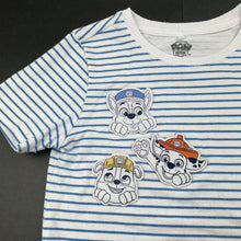 Load image into Gallery viewer, Boys Nickelodeon, Paw Patrol striped t-shirt / top, FUC, size 6,  