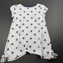 Load image into Gallery viewer, Girls Calvin Klein, grey &amp; navy tunic top, L: 40cm, GUC, size 3,  