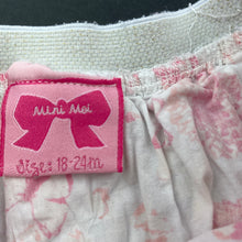 Load image into Gallery viewer, Girls Mini Moi, floral cotton lined tulle skirt, elasticated, L: 27cm, GUC, size 2,  