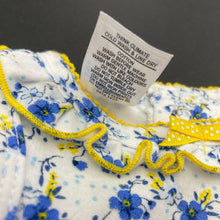 Load image into Gallery viewer, Girls Catriona Rowntree, floral cotton romper, EUC, size 0000,  