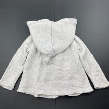 Load image into Gallery viewer, unisex purebaby, organic cotton / wool knitted hooded cardigan, GUC, size 00,  
