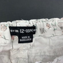 Load image into Gallery viewer, Girls Baby Girl, floral stretch cotton pants, adjustable, Inside leg: 24.5cm, FUC, size 1,  
