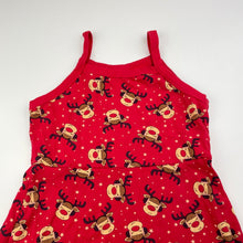 Load image into Gallery viewer, Girls B&amp;L, Christmas casual dress, reindeer, EUC, size 7, L: 62cm