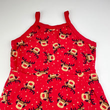 Load image into Gallery viewer, Girls B&amp;L, Christmas casual dress, reindeer, EUC, size 7, L: 62cm