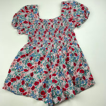 Load image into Gallery viewer, Girls Cotton On, floral cotton playsuit, GUC, size 5,  