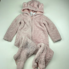 Load image into Gallery viewer, Girls Baby Berry, pink fleece zip coverall / romper, GUC, size 2,  