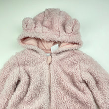 Load image into Gallery viewer, Girls Baby Berry, pink fleece zip coverall / romper, GUC, size 2,  
