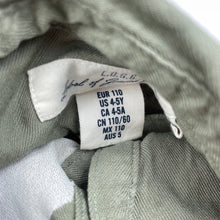 Load image into Gallery viewer, Girls H&amp;M, embroidered khaki shirt dress, GUC, size 5, L: 49cm at front