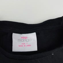 Load image into Gallery viewer, Girls Mango, black cotton casual Christmas dress, EUC, size 7, L: 55cm