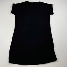 Load image into Gallery viewer, Girls Mango, black cotton casual Christmas dress, EUC, size 7, L: 55cm