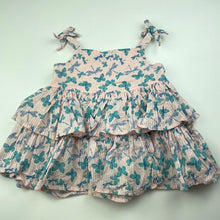 Load image into Gallery viewer, Girls Pippa &amp; Julie, lightweight cotton summer top, butterflies, L: 40cm, EUC, size 3,  