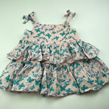 Load image into Gallery viewer, Girls Pippa &amp; Julie, lightweight cotton summer top, butterflies, L: 40cm, EUC, size 3,  