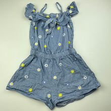 Load image into Gallery viewer, Girls Seed, embroidered cotton summer playsuit, GUC, size 4,  