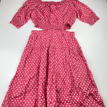 Load image into Gallery viewer, Girls Mango, lined lightweight cotton cut-out party dress, EUC, size 8, L: 78cm