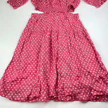 Load image into Gallery viewer, Girls Mango, lined lightweight cotton cut-out party dress, EUC, size 8, L: 78cm
