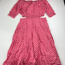 Load image into Gallery viewer, Girls Mango, lined lightweight cotton cut-out party dress, EUC, size 8, L: 78cm