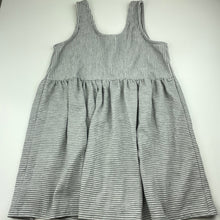 Load image into Gallery viewer, Girls Cotton On, grey ribbed casual dress, missing button, FUC, size 9-10, L: 72cm
