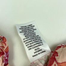 Load image into Gallery viewer, Girls Target, floral viscose / linen wrap-over dress, EUC, size 14, L: 79cm
