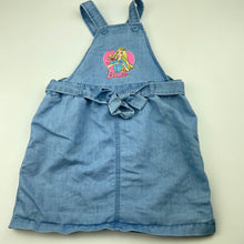 Load image into Gallery viewer, Girls Barbie, lightweight overalls dress, FUC, size 4, L: 55cm