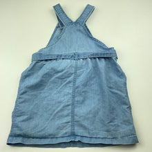Load image into Gallery viewer, Girls Barbie, lightweight overalls dress, FUC, size 4, L: 55cm