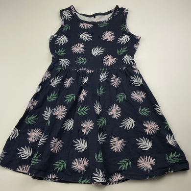 Girls Anko, navy cotton casual dress, FUC, size 6, L: 56cm