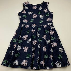 Girls Anko, navy cotton casual dress, FUC, size 6, L: 56cm