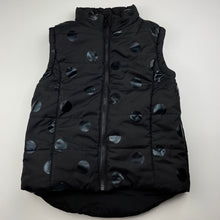 Load image into Gallery viewer, Girls Tilii, black reversible puffer vest / jacket, GUC, size 8,  