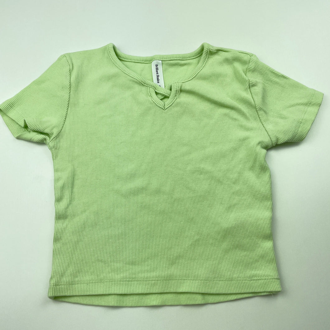 Girls Brilliant Basics, cropped stretchy t-shirt / top, L: 31cm, EUC, size 8,  
